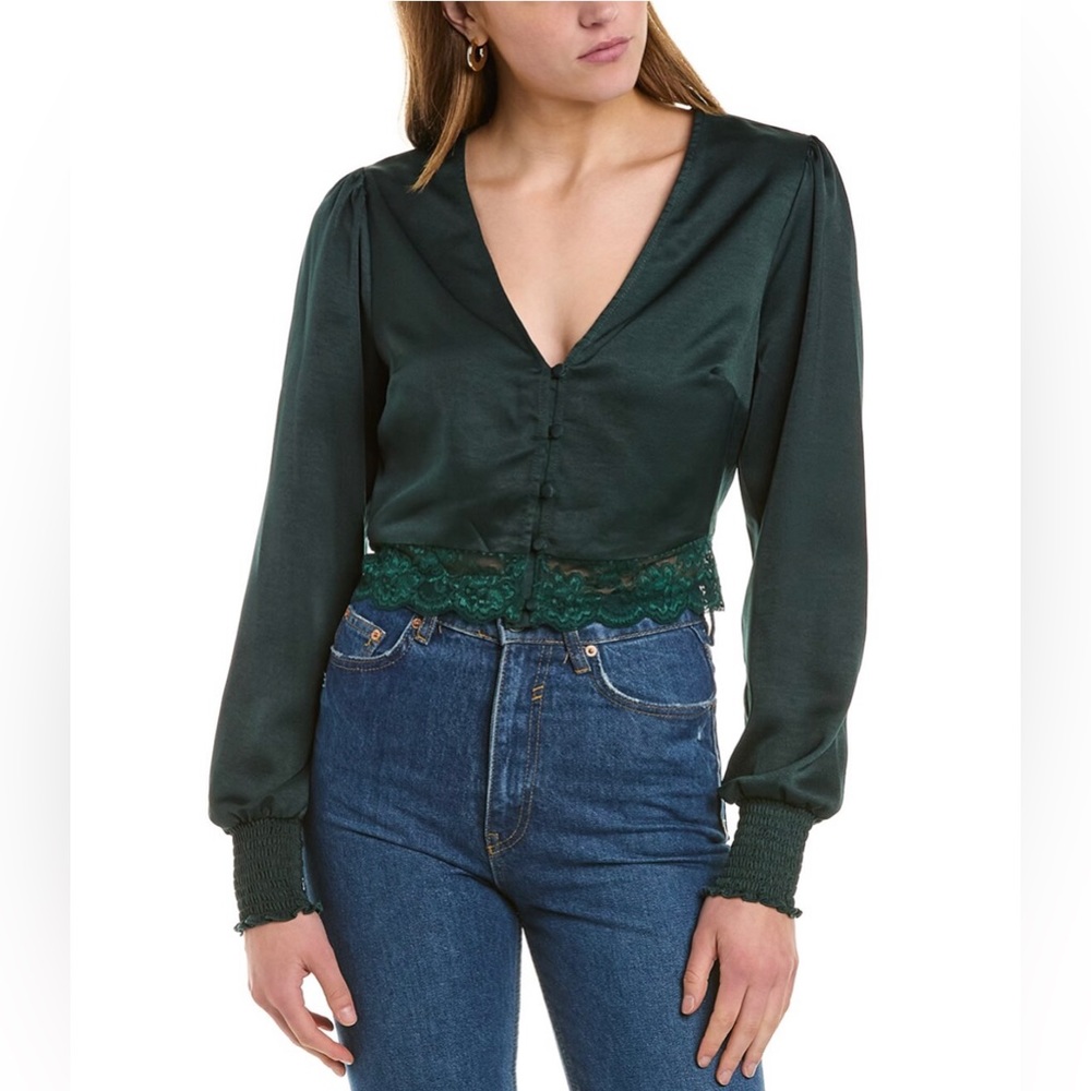 Brand new, tag on BCBGeneration green blouse